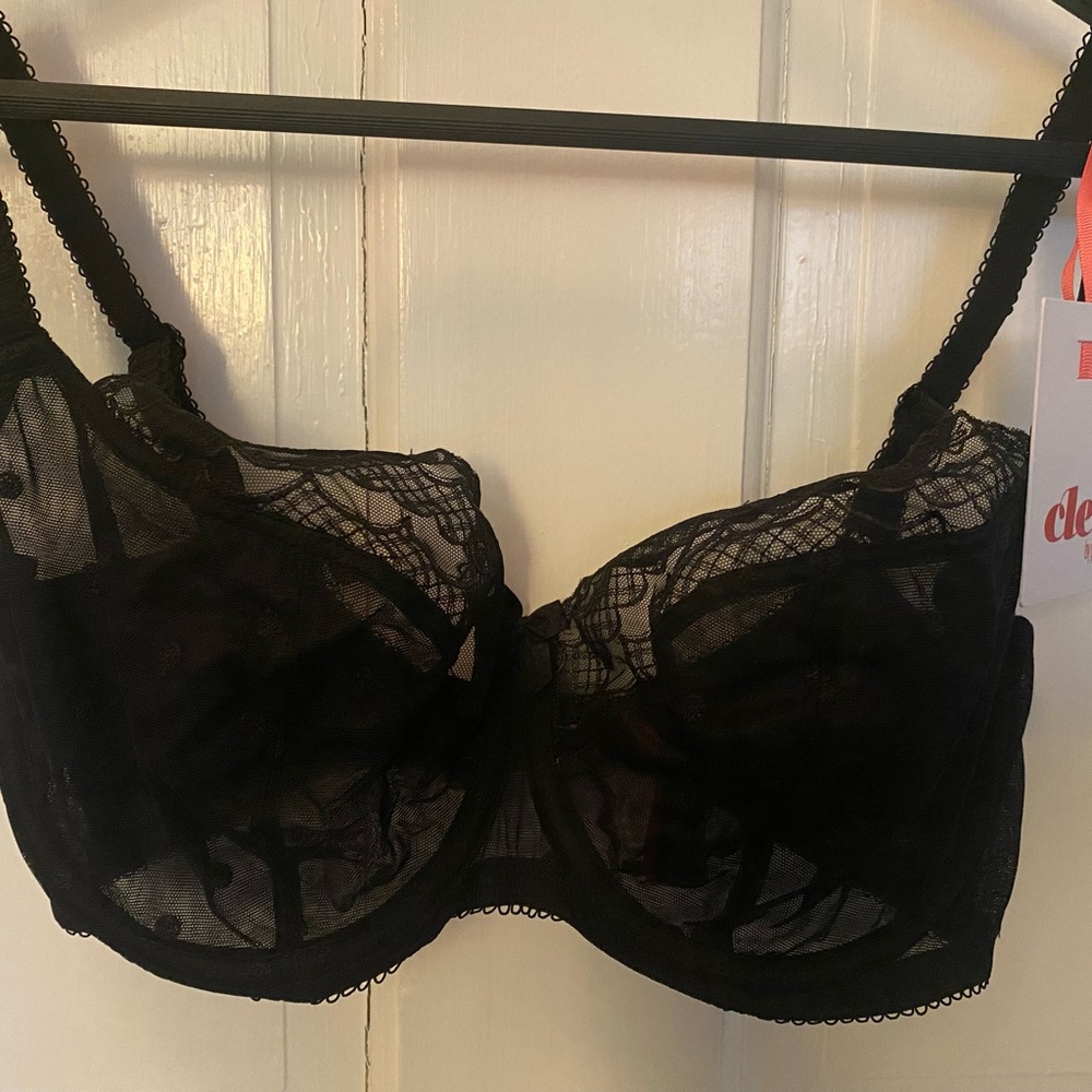 Cleo by Panache Black Sheer Lace Marcie Balconnet Bra - Picture 7 of 7